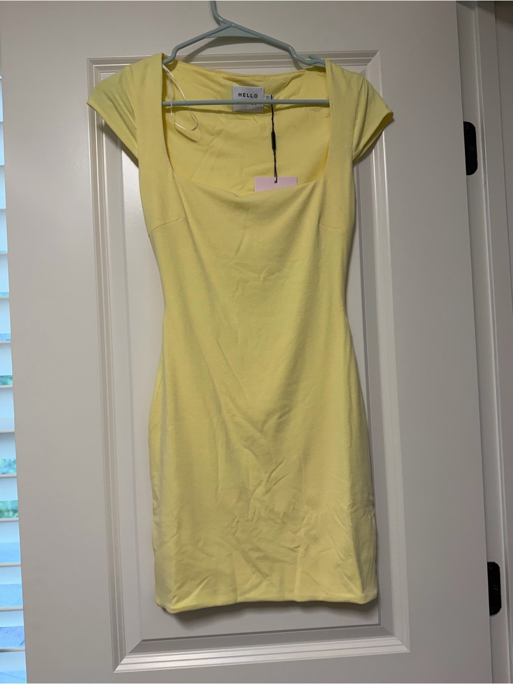 Hello Molly Lemon Yellow Cap Sleeve Sheath Dress